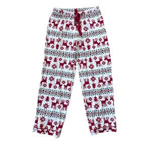 Hanna Andersson Reindeer Print Jersey Cotton Pajama Pants Size Small